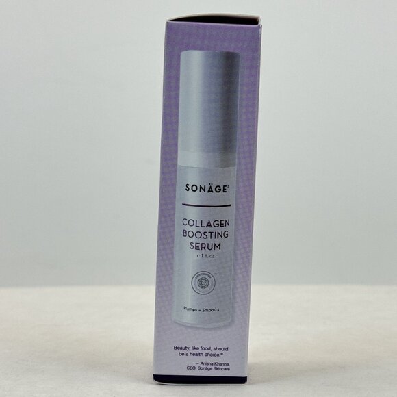 Sonäge Collagen Boosting Serum Promotes Skin Smoothness Elasticity Vegan 1 Oz - Picture 4 of 8